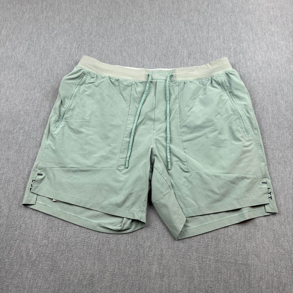 Lululemon Shorts Mens 2XL Green License to Train Lined 7" Workout Gym Athletic